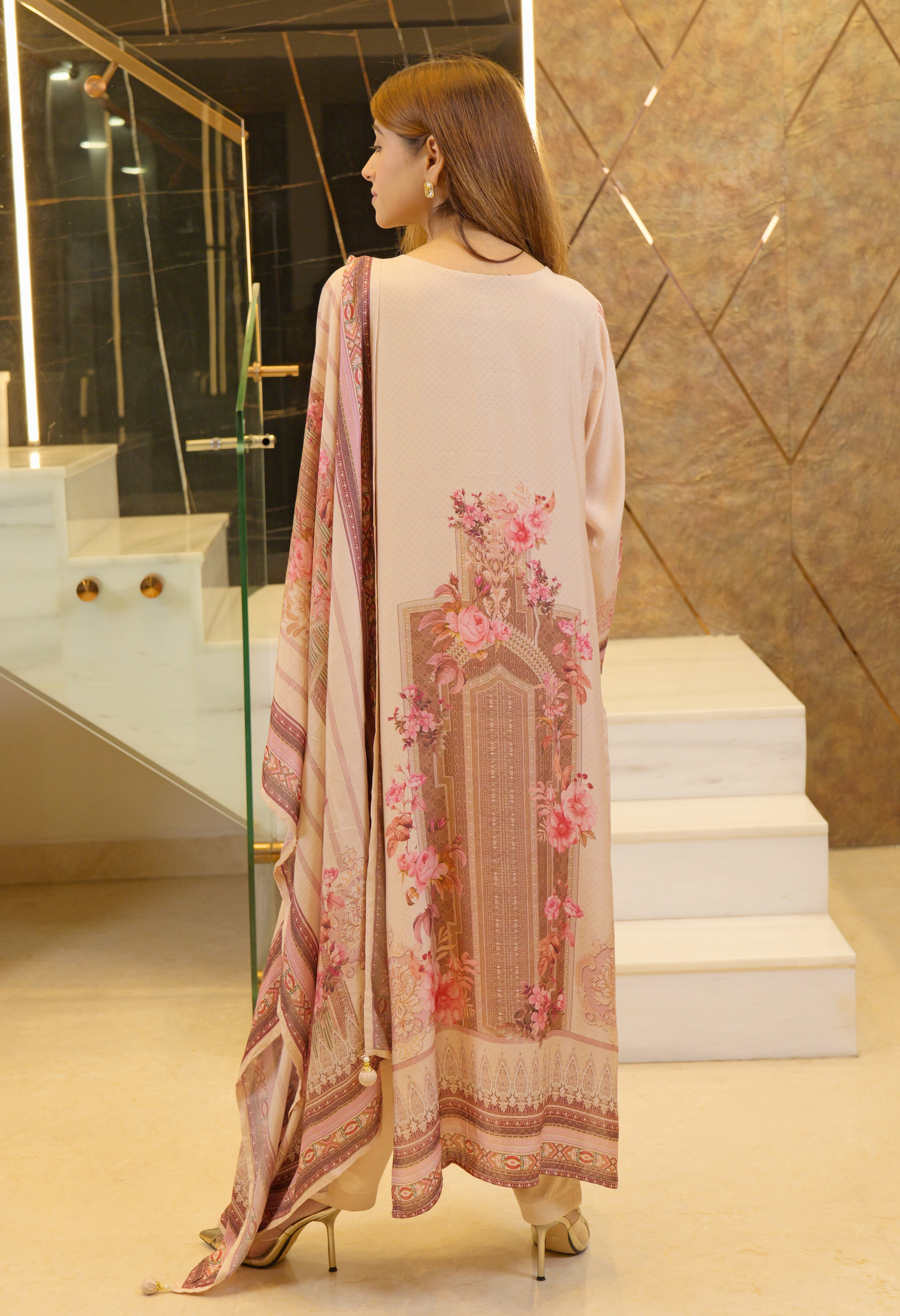 Printed Ethnic Kurta Set with Dupatta