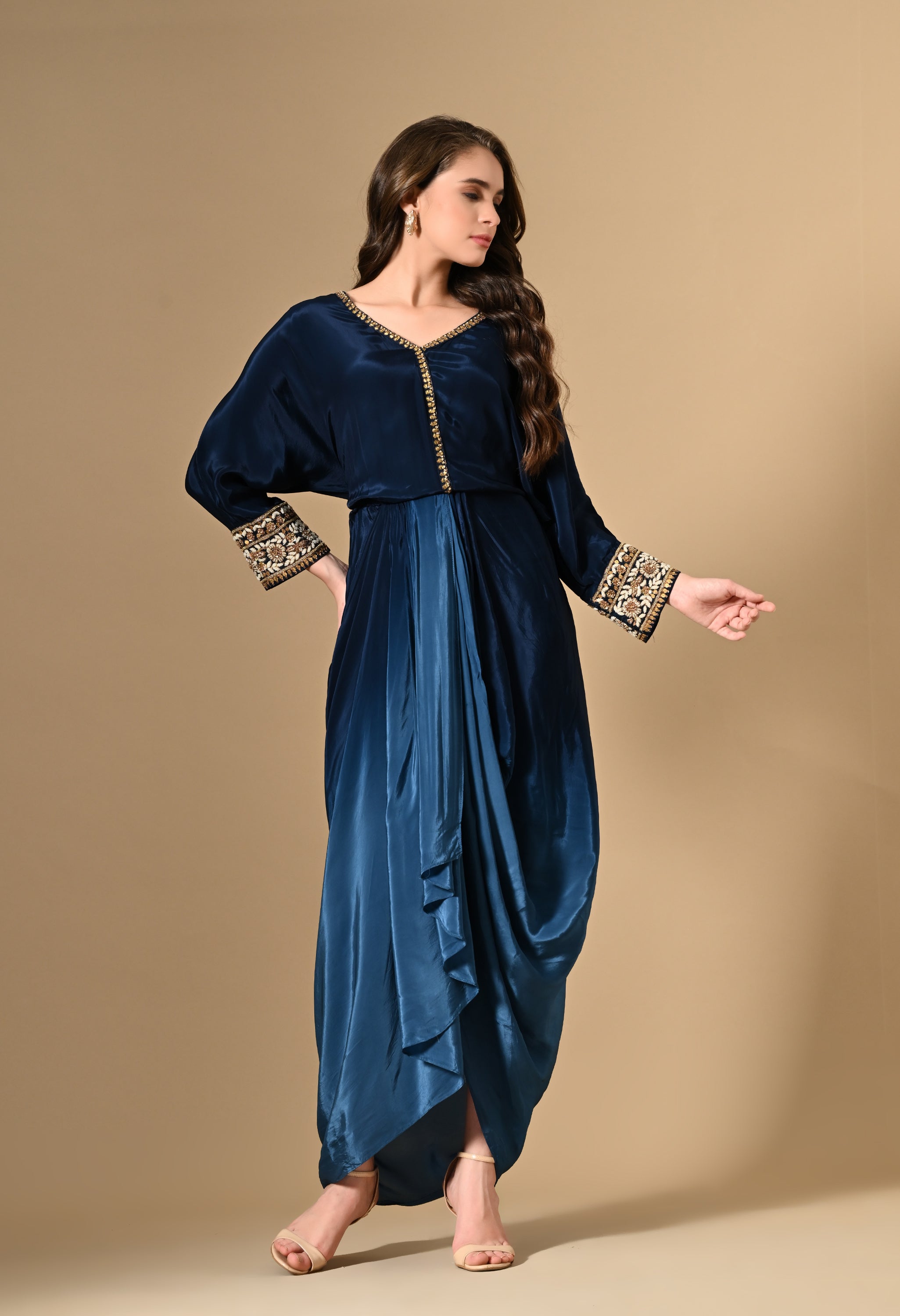 Navy Blue Indo Western Dress