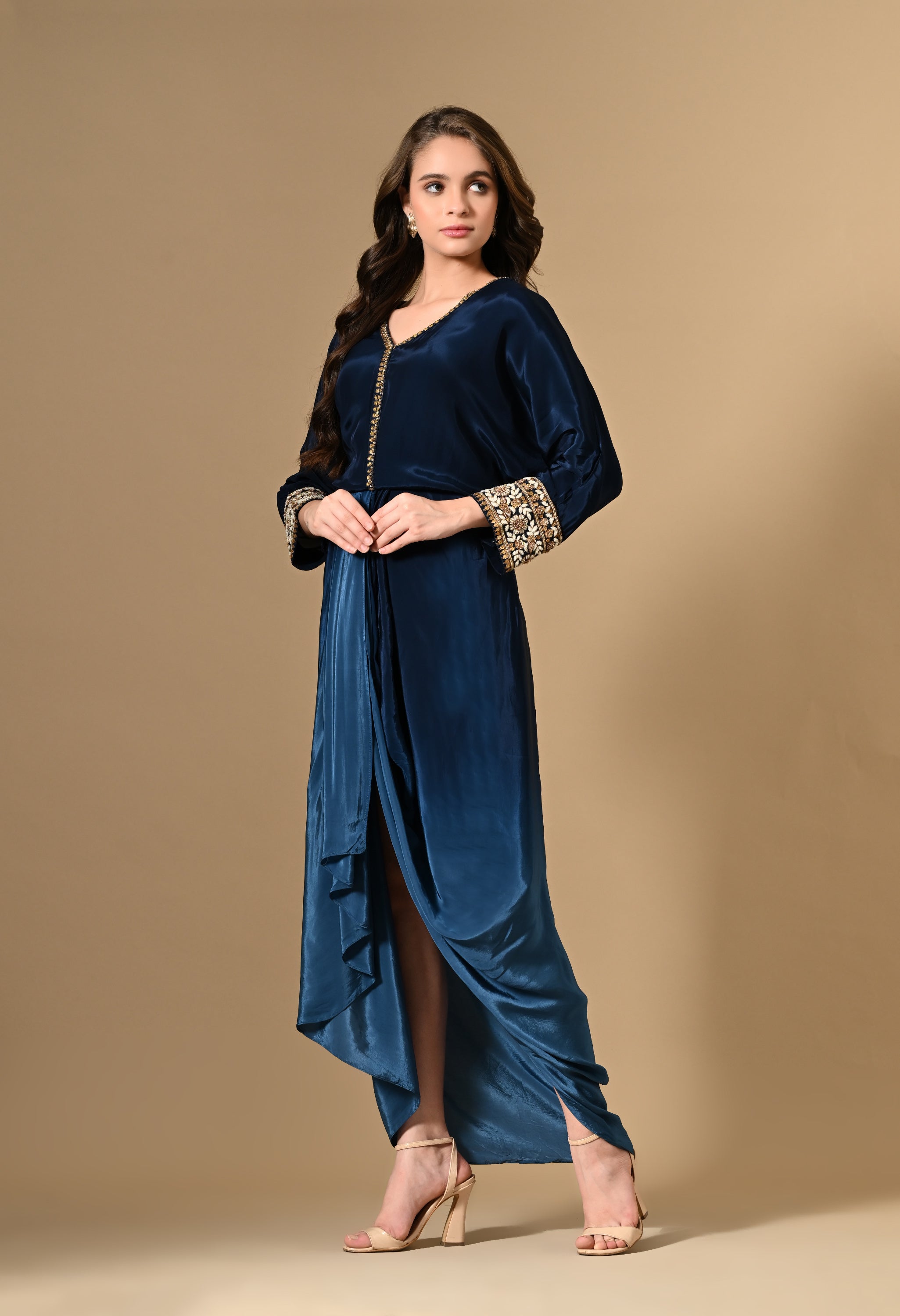 Navy Blue Indo Western Dress