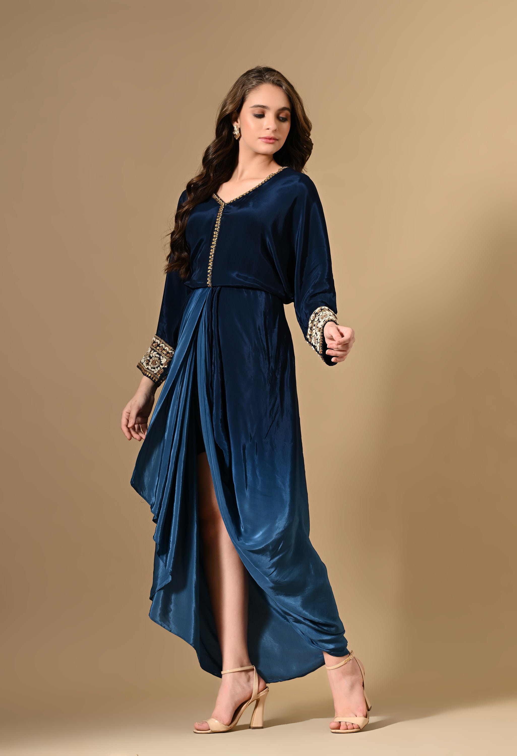 Navy Blue Indo Western Dress