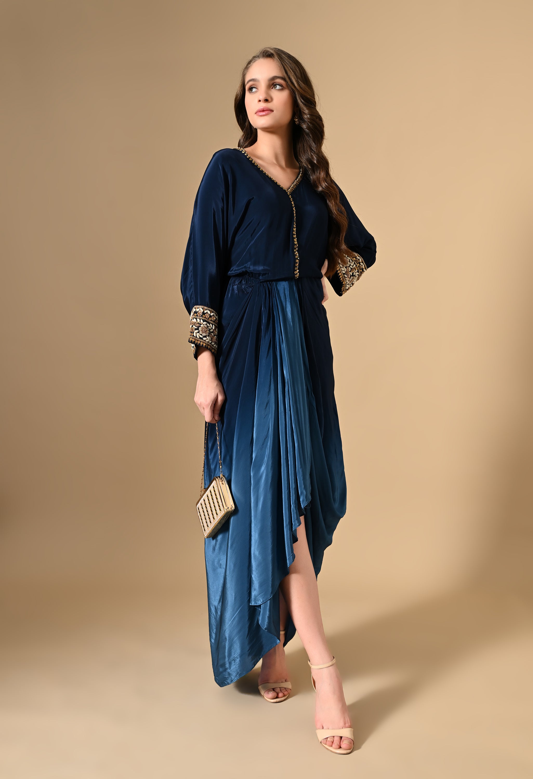 Navy Blue Indo Western Dress