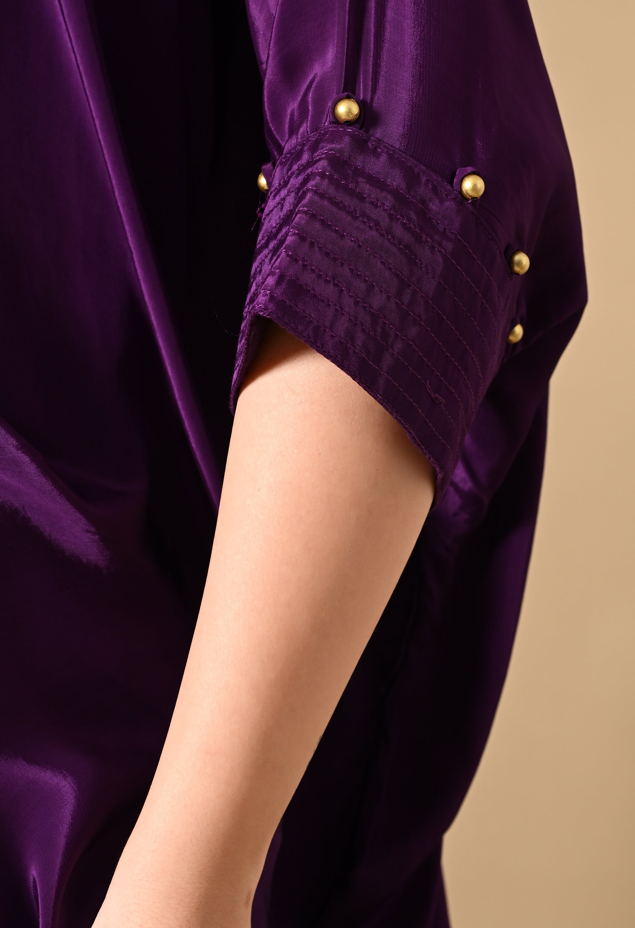 Purple Kurta Set  With Long Skirt