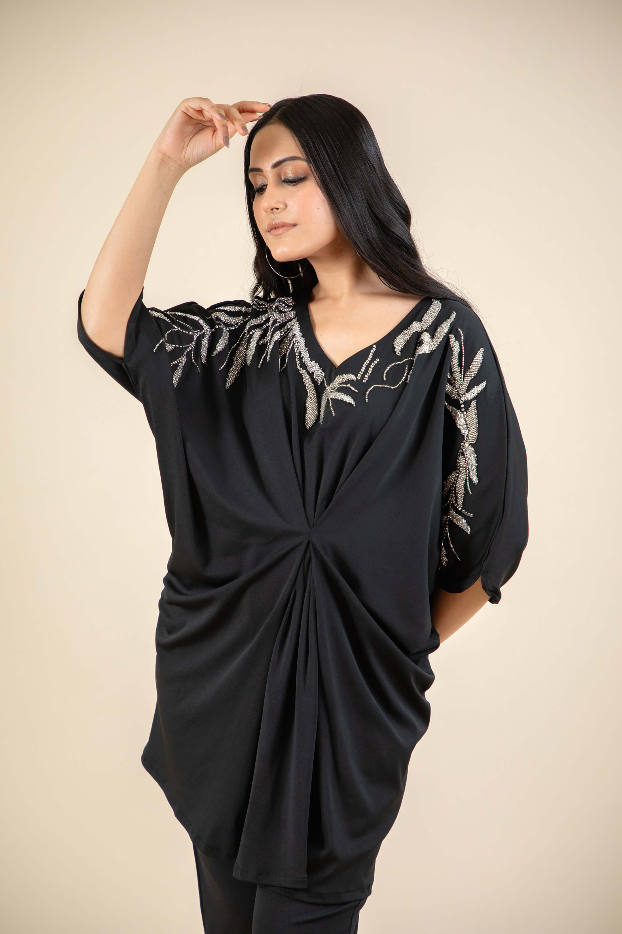 Black Kaftan Co-ord Set