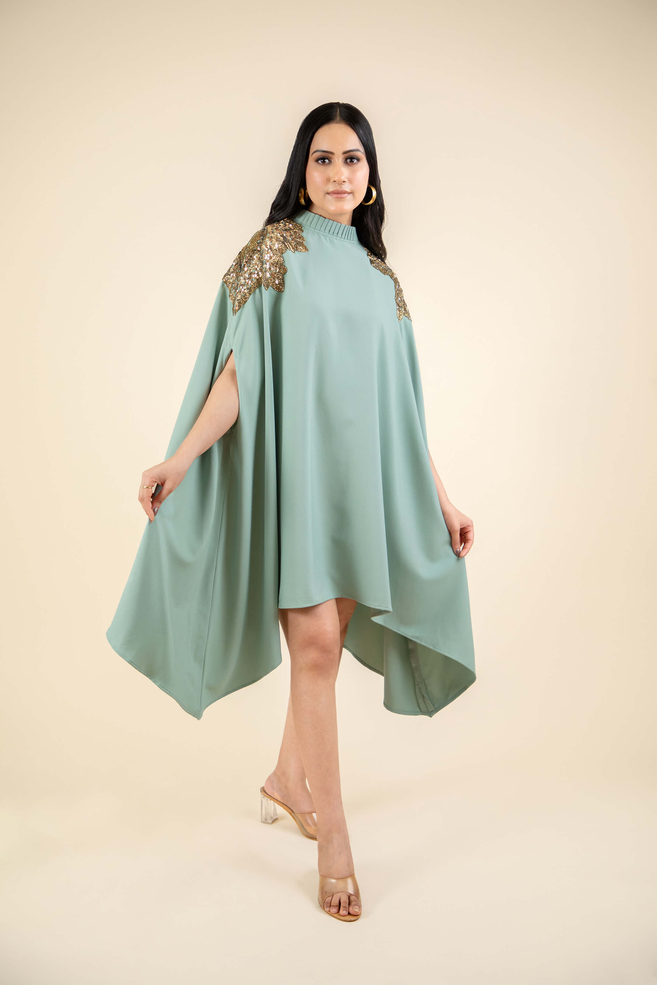 Green Cape Dress