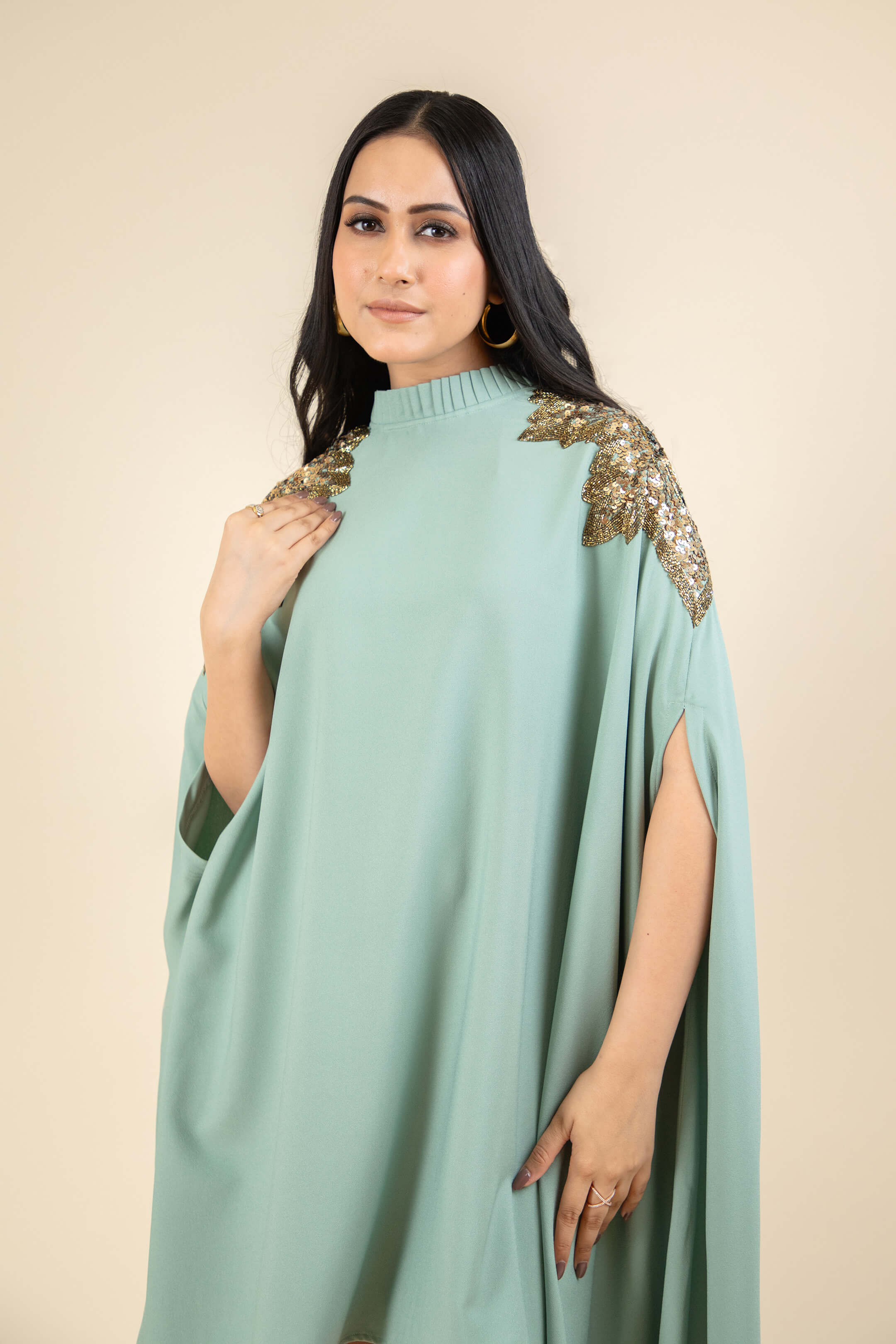 Green Cape Dress