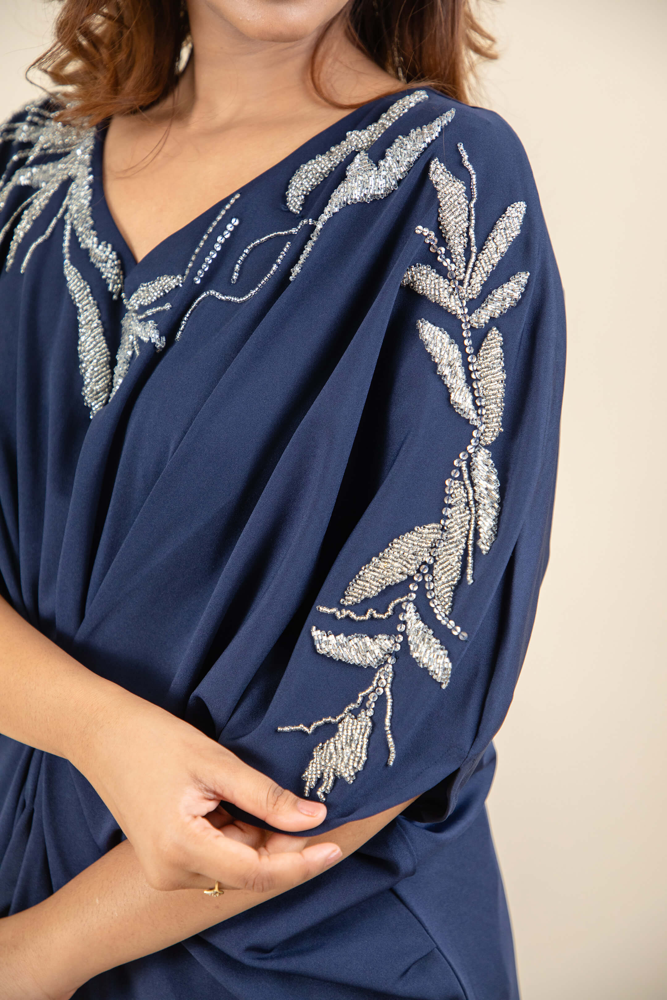 Navy Blue Kaftan Co-ord Set