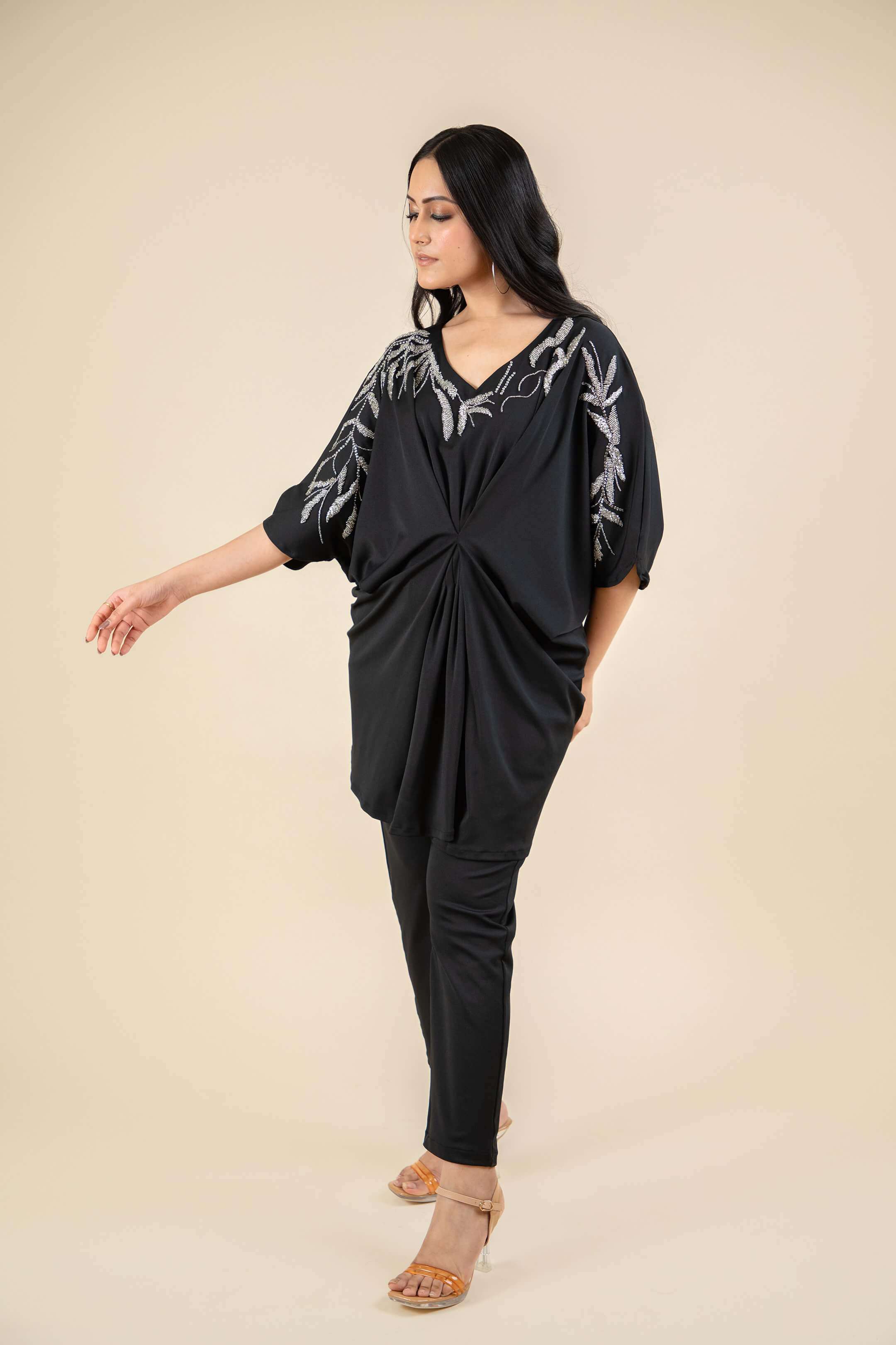 Black Kaftan Co-ord Set