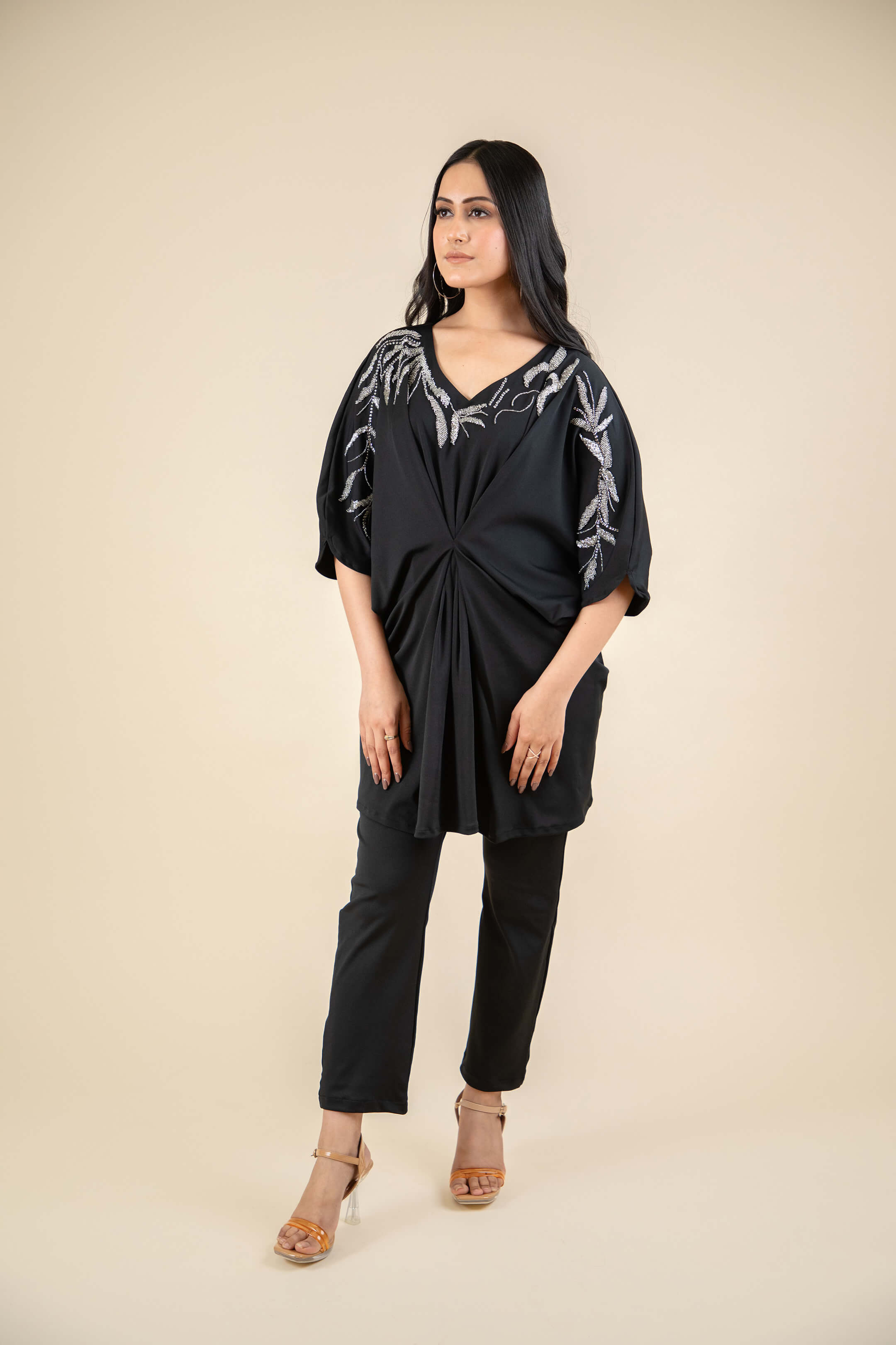 Black Kaftan Co-ord Set